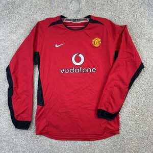 Nike Manchester United Training Top Youth XL Red Vodafone 2002-2004 Long Sleeve